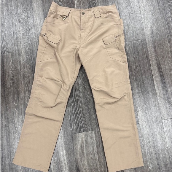 Tactical Cargo Pants Mens 3XL Beige Utility Work Hiking Outdoor Casual - Picture 1 of 16